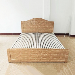 Giường sắt giả gỗ 1m4 cao cấp